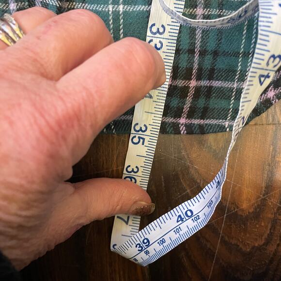 NWT L.I.F.E. Love is for Eternity Plaid Flannel Hi-Low Tie Back Top Size M - Picture 8 of 9